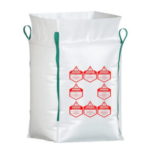 Bulk Bags – FIBC’s Big Bags – Dumpy Bags – Jumbo Bags – Mineral Wool  Sacks – 90x90x120 cm Top Construction Skirt & Bottom Construction Closed SWL 150kg SF5:1