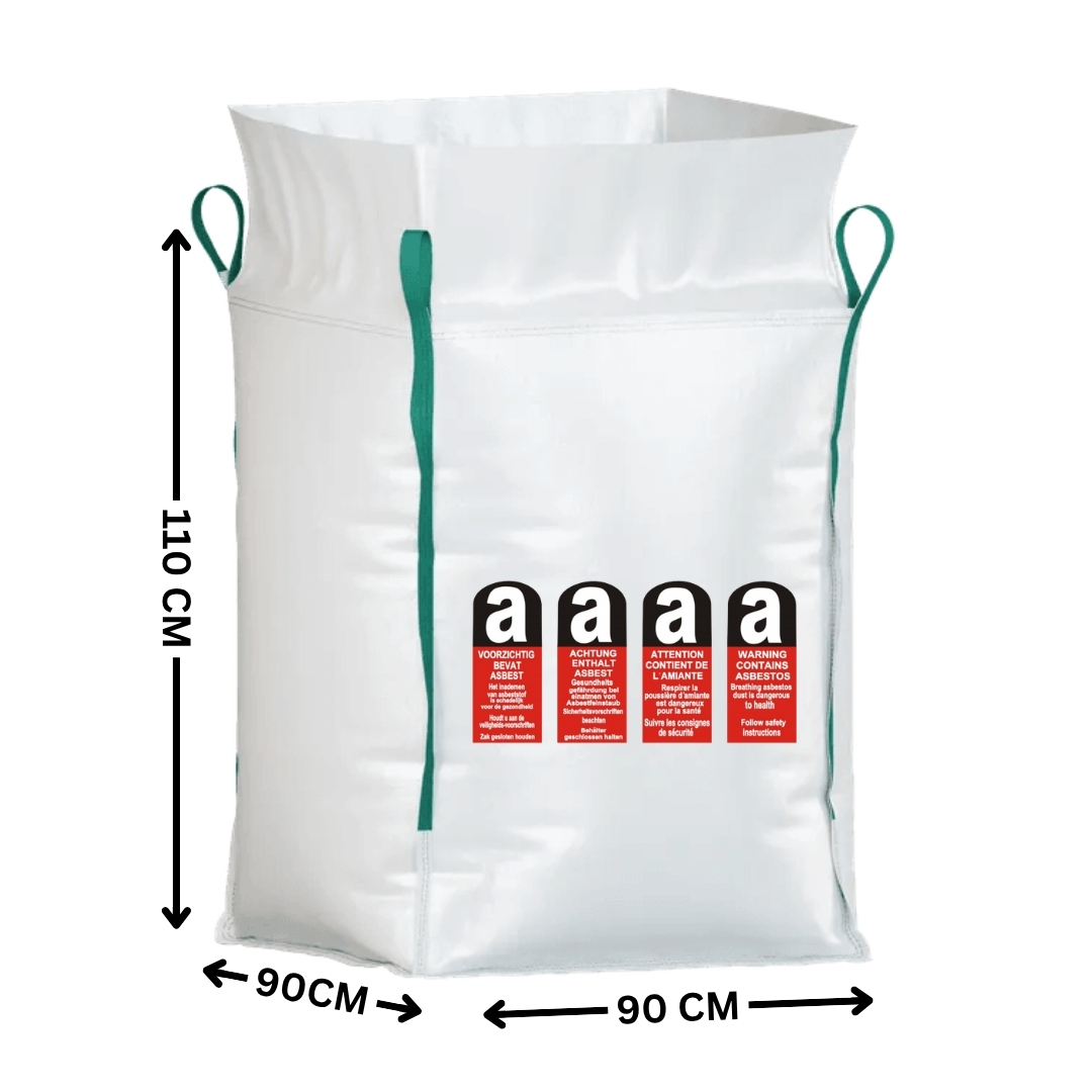 Asbest Big Bag 90x90x110cm, SWL 1000kg, SF:5:1 – Bild 2